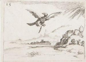 CALLOT Jacques 1592-1635,Aigle jetant une plume,Damien Leclere FR 2010-12-18