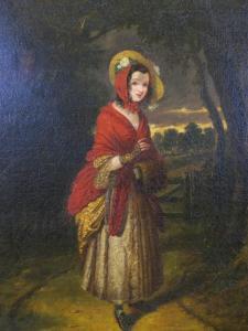 CALLOW Benjamin 1851-1869,portrait of a young lady in a landscape at su,19th,Crow's Auction Gallery 2017-09-13