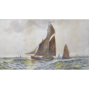 CALLOW C 1800-1800,seascapes with sailing vessels.,Fellows & Sons GB 2021-11-29