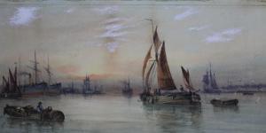 CALLOW James W 1822-1878,Evening on the Thames,Cuttlestones GB 2017-09-14