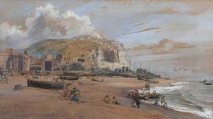CALLOW William 1812-1908,Figures on the beach at Hastings,Woolley & Wallis GB 2024-03-06