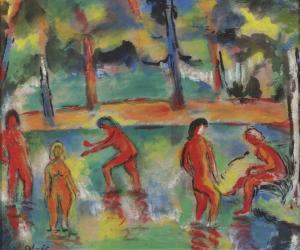CALMES Peter 1900-1968,Badende am See (Bathers at the lake),Christie's GB 2021-11-25