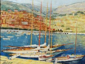 CALOT,Hafen von Monaco mit Blick auf die Stadt,Walldorf DE 2020-02-22