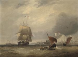CALVERT Frederick 1785-1845,A Dutch merchantman running out of a channel port,Christie's 2007-11-14