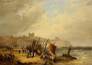 CALVERT Frederick,Fisherfolk on Dover Beach, Dover Castle Beyond,Morgan O'Driscoll 2024-02-26