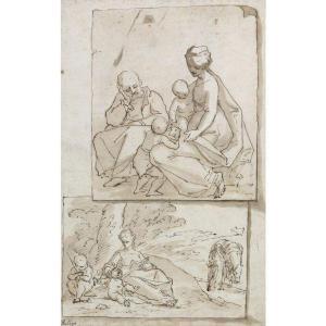 CAMBIASO Luca 1527-1585,COMPOSITION WITH TWO TROMPE-L'OEIL DRAWINGS,Sotheby's GB 2010-06-03