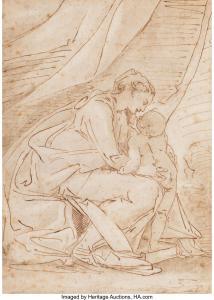 CAMBIASO Luca 1527-1585,Study of a mother and child,Heritage US 2025-06-05