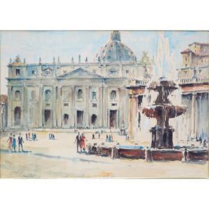 CAMBIER Pierre 1865-1942,Saint Peter's Square, Rome,Kodner Galleries US 2017-10-11