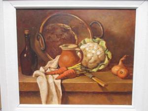 CAMBRIDGE John Hall 1921-2006,Still life of onions and jugs,Cheffins GB 2016-10-20