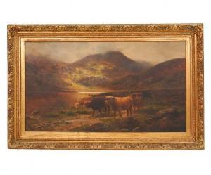 CAMERON Douglas,Highland cattle in a Scottish landscape,19th-20th century,Wiederseim 2023-12-20