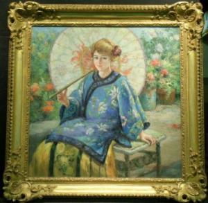 CAMERON Robert Hartley 1909,WOMAN WITH PARASOL,William Doyle US 2005-06-08