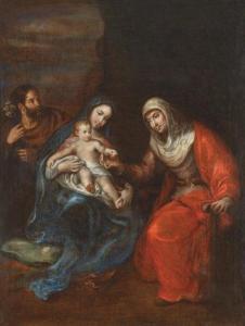 CAMILO Francisco 1615-1671,Holy Family with Saint Elizabeth,Subastas Segre ES 2020-12-15