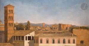 CAMINADE Alexandre François,La Basilique Sainte-Françoise-Romaine vue depuis l,1813,Ader 2023-03-21