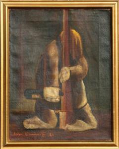CAMINITI John,Man in Coat with Bottle,1941,Ro Gallery US 2019-09-20