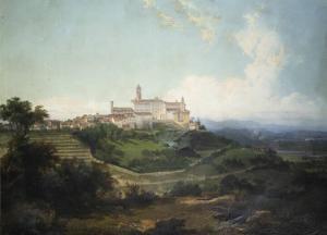 CAMINO Giuseppe 1818-1890,Paesaggio con Abbazia,Sant'Agostino IT 2023-12-12