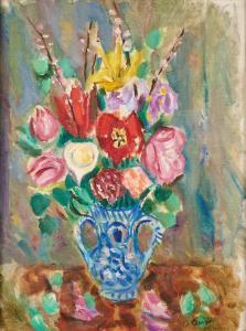 CAMOIN Charles 1879-1965,Fleurs dans un pot de grenade,1958,Osenat FR 2024-03-24