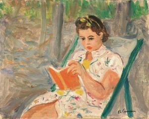 CAMOIN Charles 1879-1965,Girl reading,Matsa IL 2024-03-27