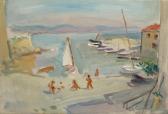 CAMOIN Charles 1879-1965,Saint-Tropez, voile blanche à la Ponche,1956,Christie's GB 2022-03-31