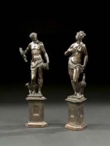 CAMPAGNA Girolamo 1550-1625,giove e giunone coppia di sculture modellate in br,Finarte IT 2005-06-12