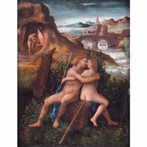 CAMPAGNOLA Giulio 1481-1516,Venus and Adonis,William Doyle US 2011-01-26