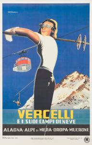 CAMPAGNOLI Adalberto 1905-1983,Vercelli e i Suoi Campi di Neve,1970,Wannenes Art Auctions 2023-12-01