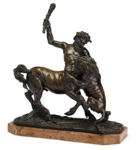 CAMPAJOLA Thomas 1800-1900,Centaur battling a lion,1916,Freeman US 2012-10-09
