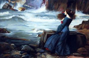 CAMPBELL JOE 1948,Lady On A Shore And Stormy Seas,Gormleys Art Auctions GB 2013-08-06