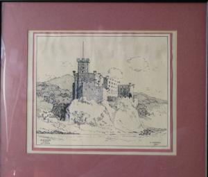 CAMPBELL,Pen and Ink "Dunvegan Castle,1944,Windibank GB 2008-10-25