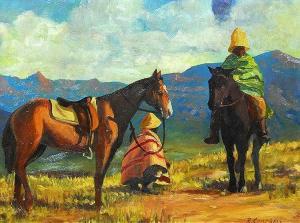 CAMPBELL R 1900-1900,Basotho Horsemen,5th Avenue Auctioneers ZA 2013-07-21