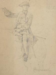 CAMPHAUSEN Wilhelm,Bildnis eines Herrn zu Pferde. Vermutlich Detailst,Winterberg Arno 2020-10-17