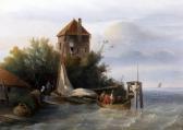 CAMPO del Frederick Willem 1803-1890,Vissers en boten aan de waterkant,Venduehuis NL 2012-11-21