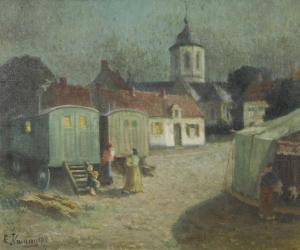 CAMPS van Edith 1900-1900,Les roulottes,Brussels Art Auction BE 2021-06-29