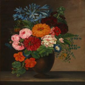 CAMRADT Johannes Ludwig 1779-1849,Still life with flowers in a vase,1828,Bruun Rasmussen 2015-12-14