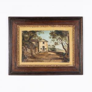 CAMUCCINI Giovanni Battista 1828-1904,Paesaggio con chiesa,Wannenes Art Auctions IT 2021-06-10