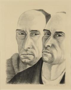 CANADE Vincent 1879-1961,Double Self-Portrait,1927,Quinn & Farmer US 2018-07-26