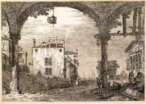 CANALETTO Antonio Canal 1697-1768,THE PORTICO WITH THE LANTERN,1740,William Doyle US 2003-11-11