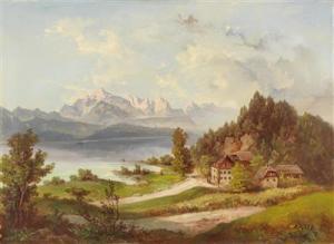 CANCIANI Jacob 1820-1891,Wörthersee - View of the Mittagskogel,Palais Dorotheum AT 2017-06-29