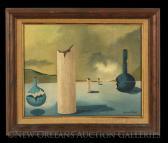 CANDLER Charles 1900,Schism: Surrealist Landscape,New Orleans Auction US 2016-01-24
