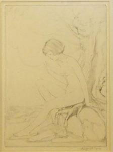 CANE MARGARET,Nude Seated by a Tree,Keys GB 2010-09-10
