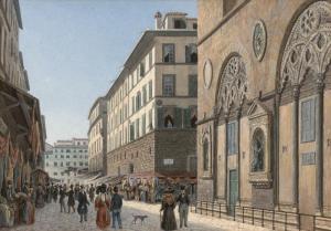 CANELLA Carlo,Florenz: Die Via dei Calzaiuoli nach Süden zur Pia,Galerie Bassenge 2023-12-01