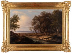 CANELLA Giuseppe I 1788-1847,Paesaggio boscoso con figure e armenti,1844,Finarte IT 2024-04-17
