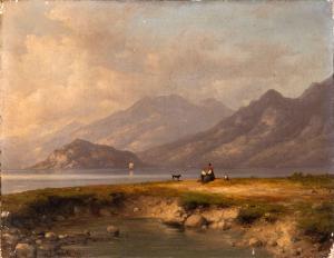 CANELLA Giuseppe I 1788-1847,Piccolo paesaggio montano,1847,Bertolami Fine Arts IT 2023-12-15