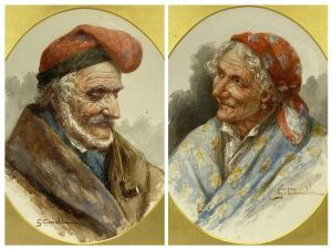CANELLA Giuseppe II 1837-1913,Neopolitan couple,Rogers Jones & Co GB 2024-01-23