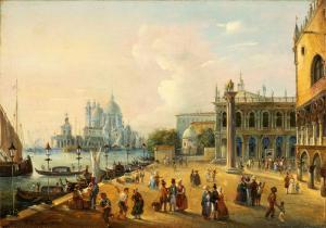 CANELLA Giuseppe II 1837-1913,Veduta di Venezia,1891,Bertolami Fine Arts IT 2023-12-15
