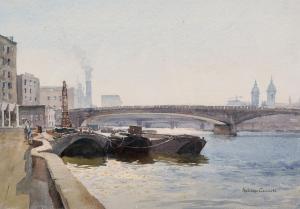 CANNALL Ashton 1927-1997,Sunlit Water, Hayes [sic] Wharf,John Nicholson GB 2019-11-27
