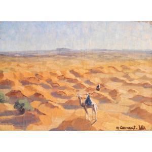 CANNAUT UTZ Micheline 1900-1900,CHAMELIER DANS LE DESERT CAMEL RIDER IN THE DESERT,Tajan 2020-11-16