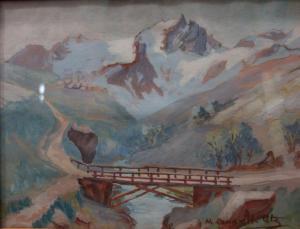 CANNAUT UTZ Micheline 1900-1900,La Meije et le pont de Clos Raffin,Conan-Auclair FR 2020-05-02