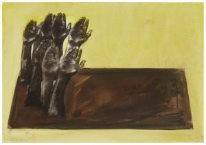 CANOGAR Rafael 1935-2009,Composition with Hands,1975,John Moran Auctioneers US 2024-02-27