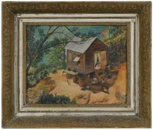 cantine Jo 1893-1987,Cabin Scene,Brunk Auctions US 2020-03-28