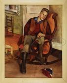 cantine Jo 1893-1987,PORTRAIT OF A YOUNG MAN IN A LINCOLN ROCKER,1934,James D. Julia US 2010-02-04